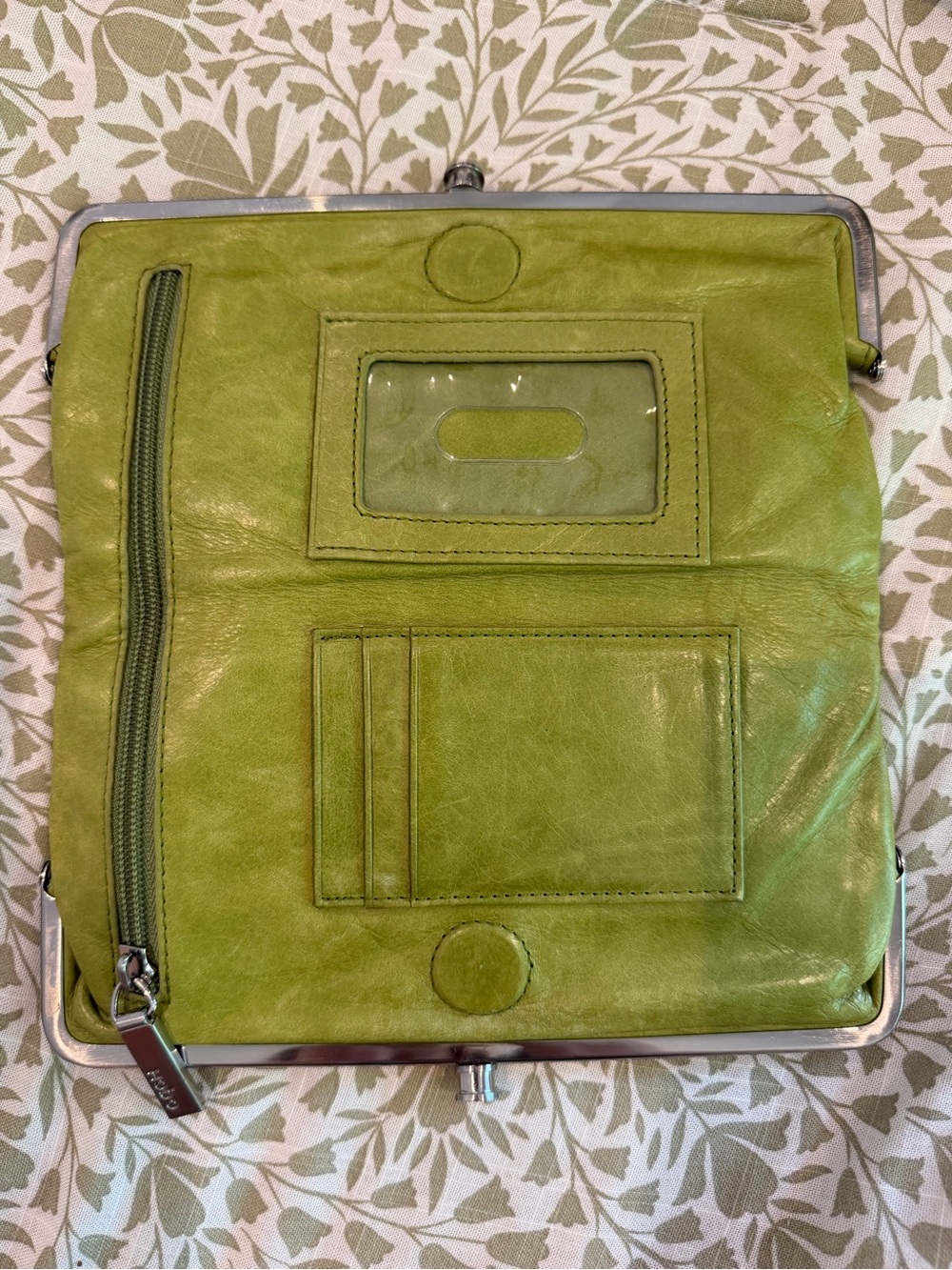 HOBO Green Leather Frame Clutch - Picture 2 of 12